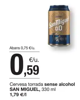 BonpreuEsclat SAN MIGUEL Cervesa torrada sense alcohol oferta