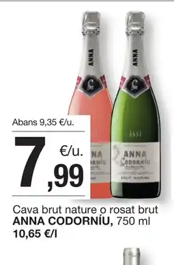 BonpreuEsclat ANNA CODORNIU Cava brut nature o rosat brut oferta