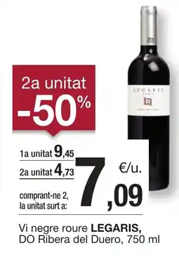 BonpreuEsclat LEGARIS Vi negre roure DO Ribera del Duero oferta
