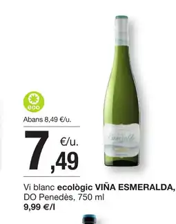 BonpreuEsclat VIÑA ESMERALDA Vi blanc ecològic oferta