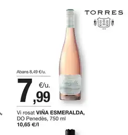 BonpreuEsclat VIÑA ESMERALDA Vi rosat DO Penedès oferta