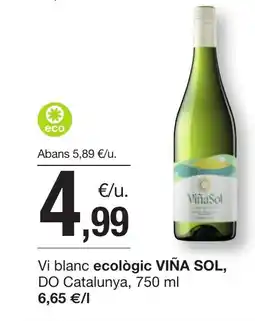 BonpreuEsclat VIÑA SOL Vi blanc ecològic DO Catalunya oferta
