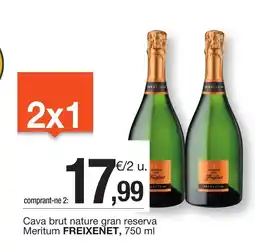 BonpreuEsclat FREIXENET Cava brut nature gran reserva Meritum oferta