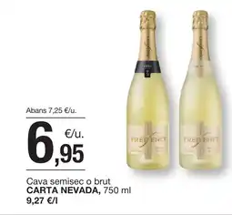 BonpreuEsclat CARTA NEVADA Cava semisec o brut oferta