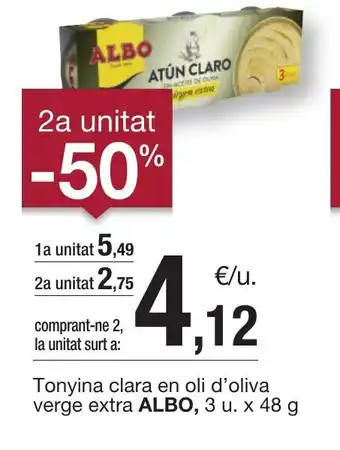 BonpreuEsclat ALBO Tonyina clara en oli d'oliva verge extra oferta