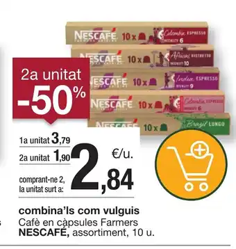 BonpreuEsclat NESCAFÉ Cafè en capsules Farmers assortiment oferta