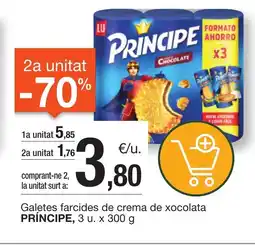 BonpreuEsclat PRINCIPE Galetes farcides de crema de xocolata oferta