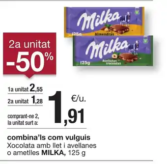 BonpreuEsclat MILKA Xocolata amb llet i avellanes o ametlles oferta
