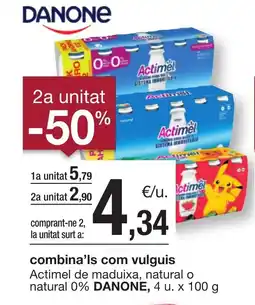 BonpreuEsclat DANONE Actimel de maduixa natural o natural0% oferta