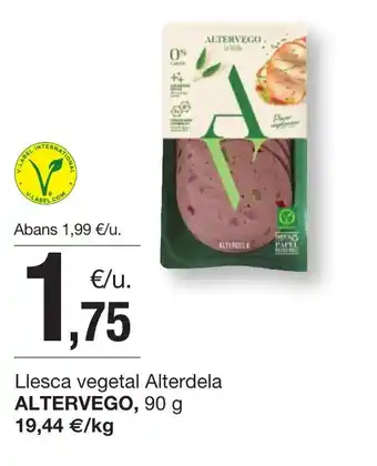 BonpreuEsclat ALTERVEGO Llesca vegetal Alterdela oferta