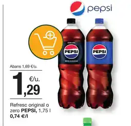 BonpreuEsclat PEPSI Refresc original o zero oferta