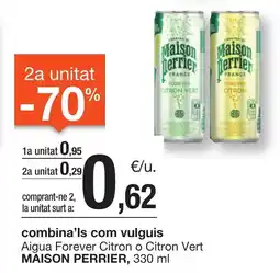 BonpreuEsclat MAISON PERRIER Aigua Forever Citron o Citron Vert oferta