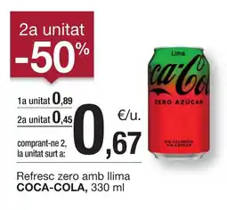 BonpreuEsclat COCA-COLA Refresc zero amb llima oferta