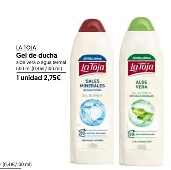 Hiper Usera LA TOJA Gel de ducha oferta