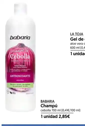 Hiper Usera BABARIA Champú oferta