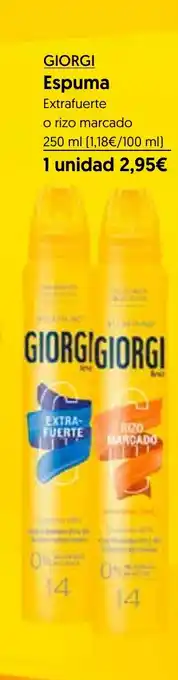 Hiper Usera GIORGI Espuma oferta