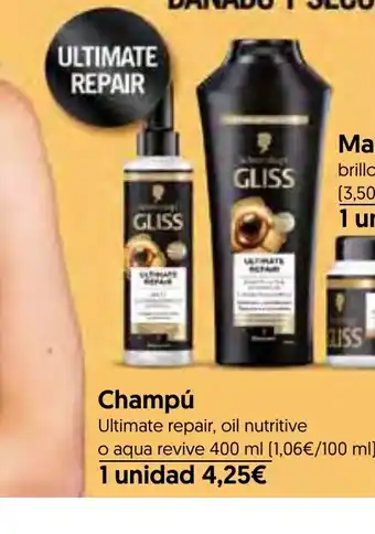 Hiper Usera Champú Ultimate repair, oil nutritive oferta
