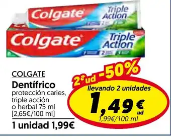 Hiper Usera COLGATE Dentifrico oferta