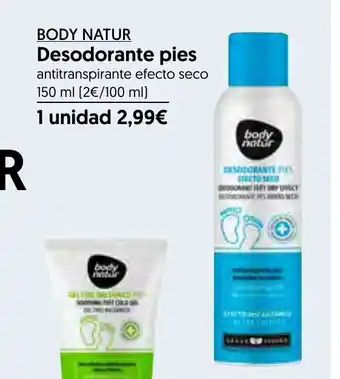 Hiper Usera BODY NATUR Desodorante pies oferta