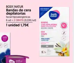 Hiper Usera BODY NATUR Bandas de cera depilatorias oferta
