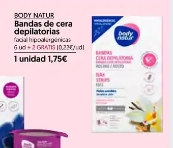 Hiper Usera BODY NATUR Bandas de cera depilatorias oferta