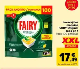 Carrefour FAIRY Lavavajillas máquina Original Todo en 1 oferta