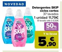 Carrefour SKIP Detergentes ciclos cortos oferta