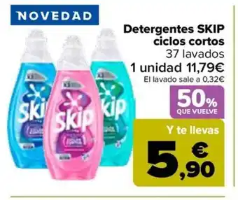 Carrefour SKIP Detergentes ciclos cortos oferta