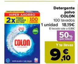Carrefour COLON Detergente polvo oferta