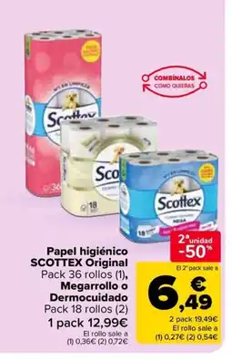 Carrefour SCOTTEX Papel higiénico oferta