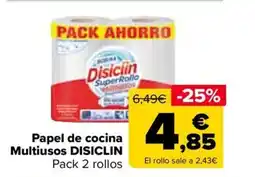 Carrefour DISICLIN Papel de cocina Multiusos oferta