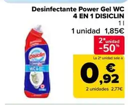 Carrefour DISICLIN Desinfectante Power Gel WC oferta