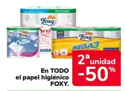 Carrefour FOXY En todo el papel higiénico oferta