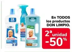 Carrefour DON LIMPIO En todos los productos oferta