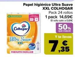 Carrefour COLHOGAR Papel higiénico Ultra Suave oferta