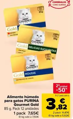 Carrefour PURINA Alimento húmedo para gatos Gourmet Gold oferta