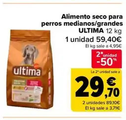 Carrefour ULTIMA Alimento seco para perros medianos/grandes oferta