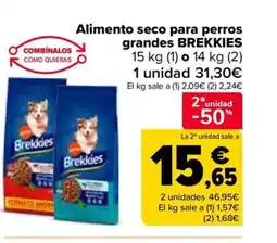Carrefour BREKKIES Alimento seco para perros grandes oferta