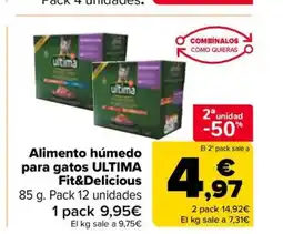 Carrefour ULTIMA Alimento húmedo para gatos oferta