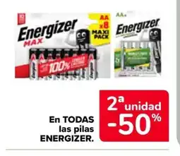 Carrefour ENERGIZER En todas las pilas oferta