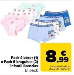Carrefour Pack 4 bóxer oferta