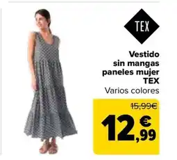 Carrefour Vestido sin mangas paneles mujer oferta