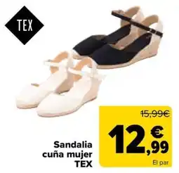 Carrefour Sandalia cuña mujer oferta