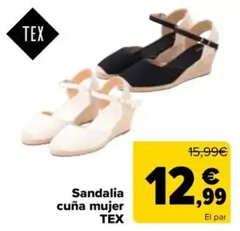 Carrefour Sandalia cuña mujer oferta