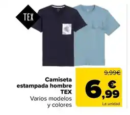 Carrefour Camiseta estampada hombre oferta