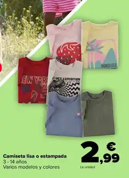 Carrefour Camiseta lisa o estampada oferta