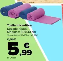 Carrefour Toalla microfibra oferta