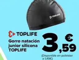 Carrefour TOPLIFE Gorro natación junior silicona oferta