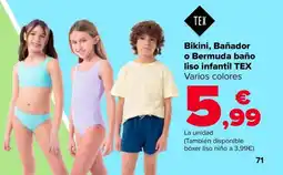 Carrefour Bikini, Bañador o Bermuda baño liso infantil oferta
