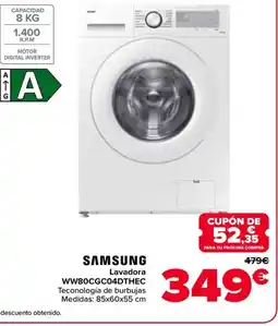 Carrefour SAMSUNG Lavadora WW80CGC04DTHEC oferta